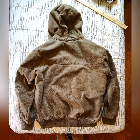 Levis Men's Large Sherpa Lined Canvas Work Chore Jacket Bomber - Picture 6 of 6